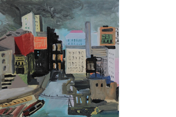 Michael Calver WHARF 2015 20x20ins Acrylic on linen