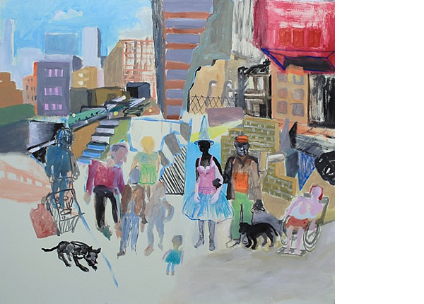Michael Calver SATURDAY 2015 90x100cms Acrylic on canvas
