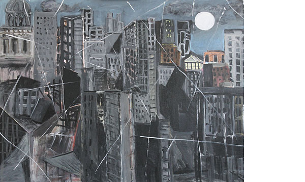 Michael Calver ONE AM 2020 40x48ins Acrylic on canvas