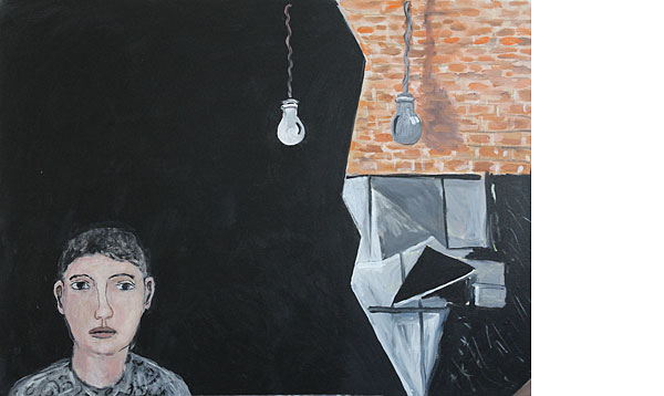 LIGHT BULB PAINTING 2021 36x48ins Acrylic on canvas